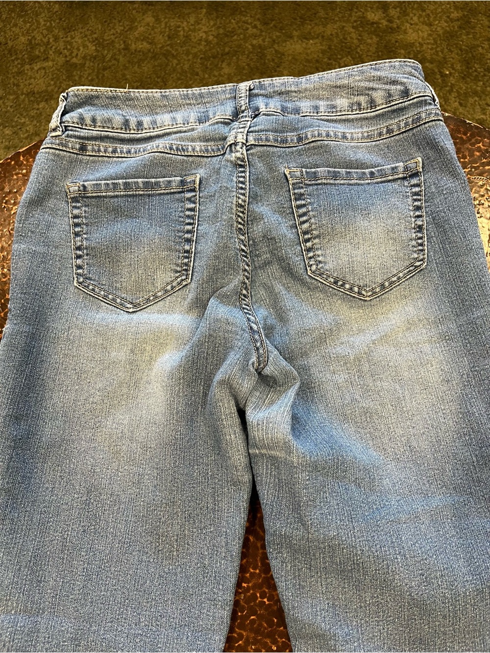 Blue Spice VINTAGE Women's/Juniors Light Blue Skinny mid rise Jeans size 5 - Picture 7 of 7